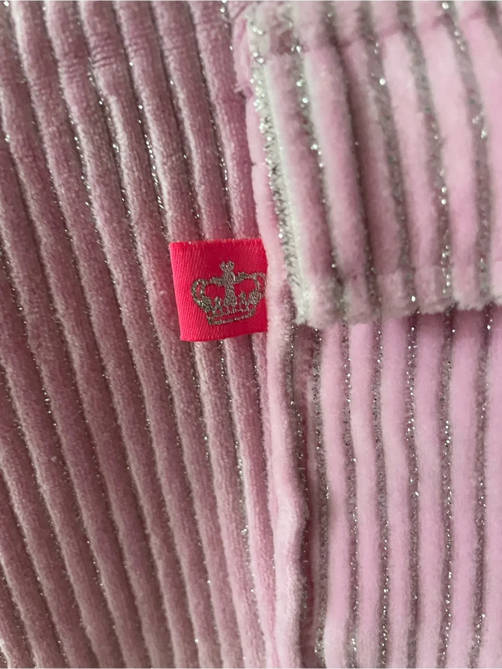 NWOT Juicy Couture Toddler Pink and Metallic Velour Ribbed Hoodie & Jogger Set